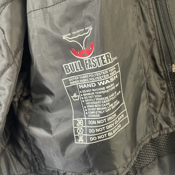 Bull Faster Textile Motorcycle Jacket ‘Live to Ride’ Eagle Black Men’s Small - Picture 9 of 11